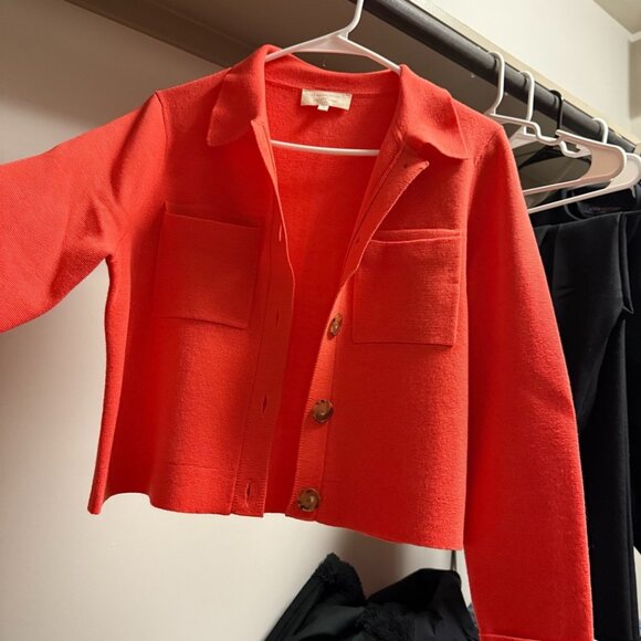 Sezane Sweaters - Sezane Betty Cardigan Tangerine - Size S